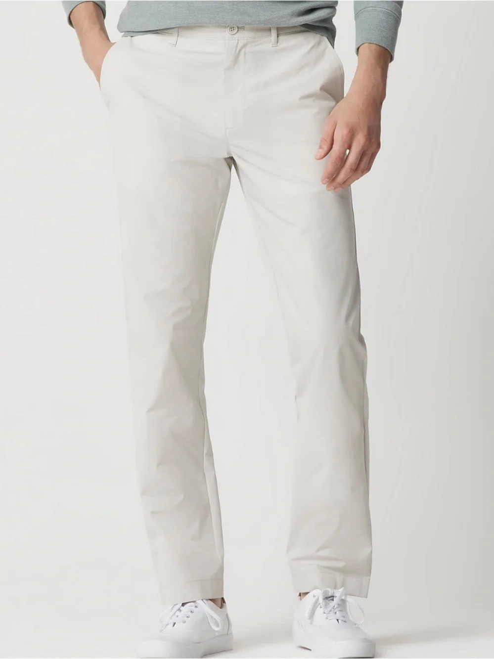 J. Crew Straight-fit Tech Chino Pant Men's Light Cream Classic Casual Sz 36x30